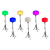 Lampa balonowa LED na statywie, TINY, 50W, RGB