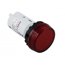 Lampka tablicowa płaska, klosz gładki, czerwony, LED 230/240 VAC, seria YW, jednoczęściowa, YW1P-1BUQM3R