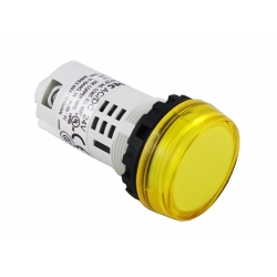 Lampka tablicowa płaska, klosz gładki, żółty, LED 230/240 VAC, seria YW, jednoczęściowa, YW1P-1BUQM3Y